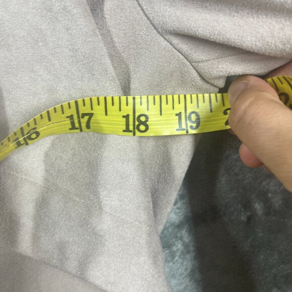 BB Dakota Jacket Womens Medium Beige Faux Suede Drape Front Pockets Casual - Picture 6 of 8